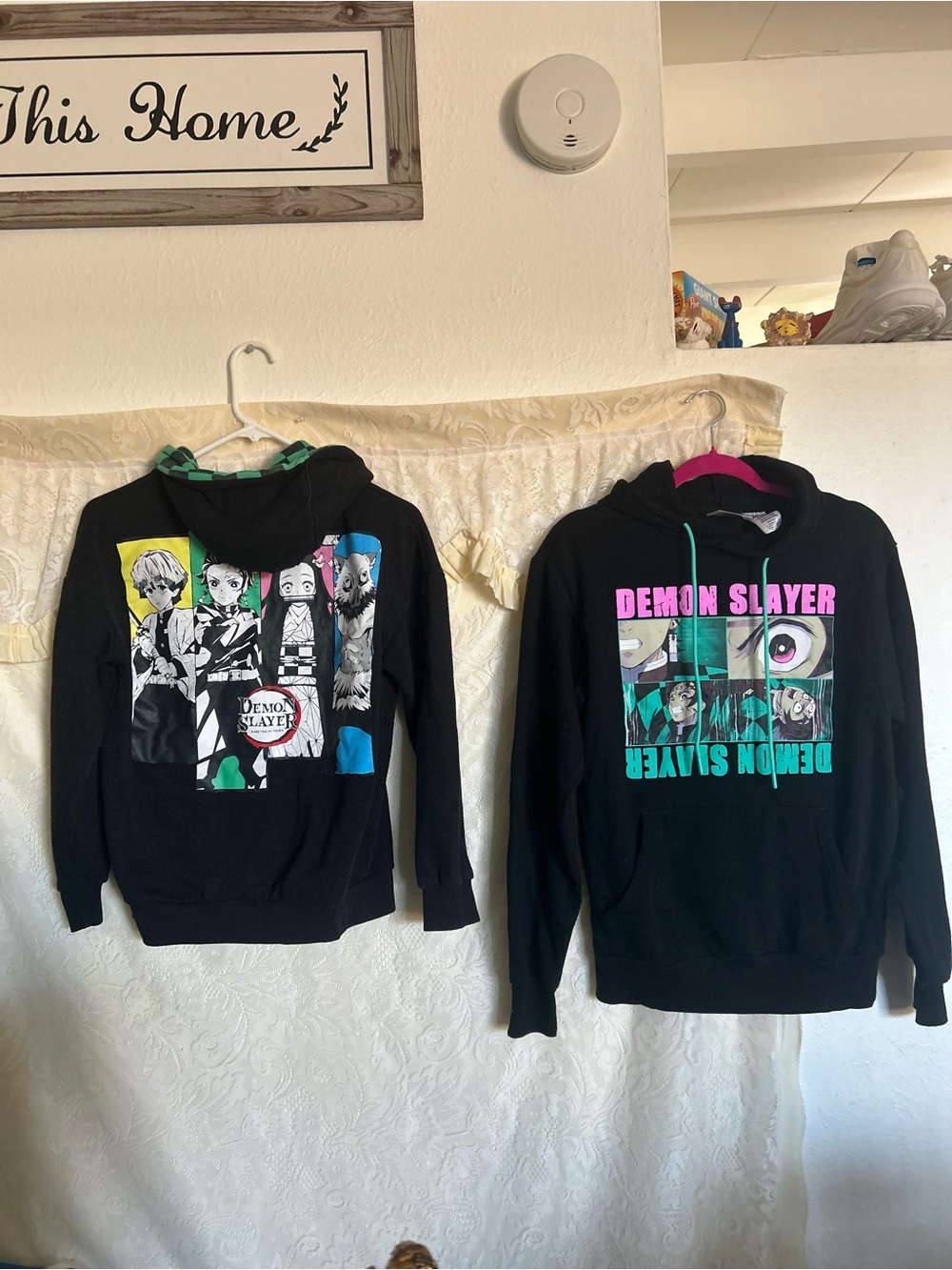 Black Demon Slayer Graphic unisex Hoodie and sweatshirt bundle XS-S